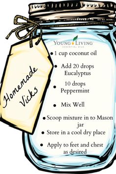 Homemade Vicks, Joululahjat Diy, Essential Oil Diffuser Blends Recipes, Essential Oils Health, Essential Oils Herbs, Natural Healing Remedies, Herbal Healing