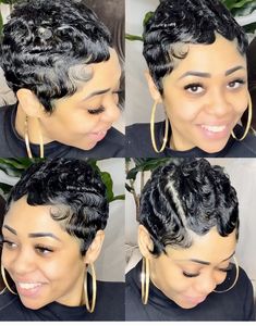 African American Finger Waves Styles, Pixie Finger Waves, Soft Waves Short Hair Black Women, Wave Short Hairstyles, Updo Ponytails, 20s Fingerwaves Short Hair, Fingerwaves And Pincurls, Finger Waves Black Hair, Finger Waves And Pin Curls Black Women