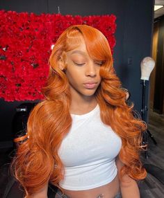 Process and shipping time 10-14 days. Shipping: Royal Mail - Sig Next day delivery  Colour: Orange   Texture: Body Wave Lace: Thin Transparent Lace  Density: 3 Bundles + Frontal  Hair Quality: Raw Human Hair Cap size: Medium / Average Size ( Can request bigger or smaller size) Side Part Ginger Wig, Ginger Side Part Wig, Ginger Orange Hair, Wigs Hairstyles, Frontal Wig Hairstyles, Frontal Hairstyles, Colored Wigs, Body Wave Hair, Front Lace Wigs Human Hair