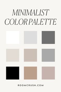 the minimalist color palette in black and white