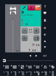 the control panel for an electronic device with buttons and symbols on it's screen