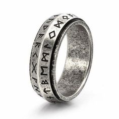 Vintage Double Side Viking Runes Ring Stainless Steel Spinning Ring Size 6-13   Material: Stainless Steel Size available：6-13 Package Including: 1 x Ring 100% Brand New And High quality. Any problem feel free to contact us☺ Best wishes☺ Have a nice day ☺ X Ring, Spinning Ring, Spinning Rings, Viking Runes, Men's Jewelry Rings, Have A Nice Day, Best Wishes, Nice Day, Runes