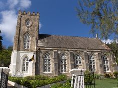 an old church with a clock tower on the front