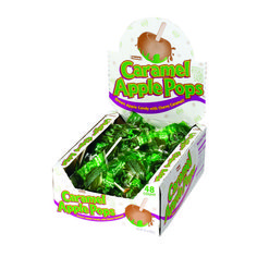 caramel apple pops are in a box