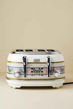 a toaster sitting on top of a counter