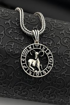 Solid Silver Aries Necklace, Men's Zodiac Pendant Necklace, Aries Pendant for Women, Aries Girl Necklace, Aries Birthday, Anniversary Gift #jewelry #silverjewelry #aries # necklace #etsy Aries Jewelry, Aries Pendant, Aries Girl, Aries Necklace, Aries Birthday, Zodiac Pendant Necklace, Girl Necklace, Zodiac Pendant, Pendant For Women