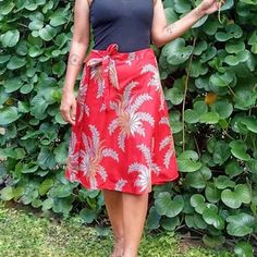 Red Batik Wrap Skirt Cotton Wrap Skirt Side Tie Skirt Asian - Etsy Indonesia Kimono Skirt, Side Tie Skirt, Hanbok Skirt, Cotton Wrap Skirt, Birthday Skirt, Below The Knee Skirt, Comfortable Skirts, Business Skirt, Ankara Skirt