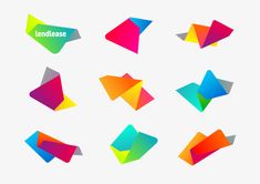 colorful geometric shapes with the word lendbasee on top and below them, all in different colors