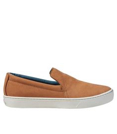 Women's Eco Bay Leather Slip-Ons | Casual at L.L.Bean Comfortable Travel Shoes, Womens Tennis Shoes, Travel Shoes, Nubuck Leather, Ll Bean, Casual Shoes Women, L L Bean, Leather Slip Ons, Slip On Sneakers