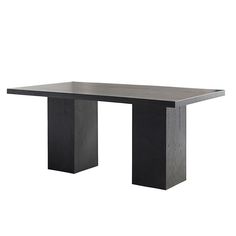 a black and grey table on a white background with no one around it or someone else