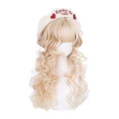 Blonde Chocolate, Blonde Cosplay Wig, Maid Cafe, Bleached Tips, Medium Length Curly Hair, Halloween Wigs, Blonde Color