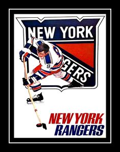 the new york rangers hockey poster is displayed