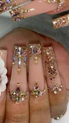 White Glossy Acrylic Nails, Cute And Easy Nails, Magic Nail Art, Nail Designs Bling, Nails Art Designs, Valentines Day Nails, Summer Nail Designs, Spring Nail Designs, Winter Nails Acrylic