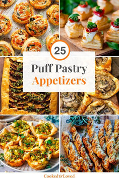 Puff Pastry Appetizers and Finger Food Savoury Appetizers Finger Foods, Ready Made Puff Pastry Recipes, Appetizers With Puff Pastry, Baking Appetizers, Puff Pastry Appetizers Easy, Holiday Snacks Appetizers, Recipes With Meat, Puff Pastry Snacks