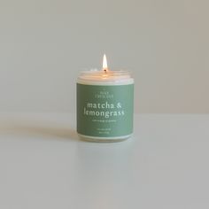 a candle that is sitting on a table