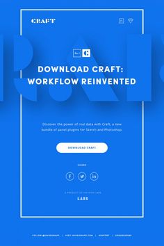 the wordpress website for craft is displayed on a blue background with white letters and numbers