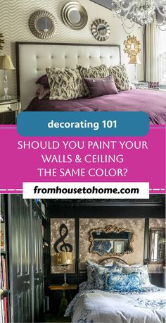 decorating 101: should you paint your walls & ceiling the same color? Room Painted All One Color, Rooms Painted All One Color, Color Ceiling, Ceiling Painted, Decorating Tips And Tricks, Monochromatic Room, Simple Decorating, Miami Interior Design, House To Home