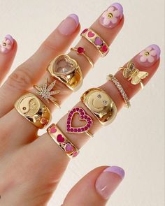 Kristina Webb, Y2k Heart, Rings Metal, Heart Butterfly, Metal Fashion