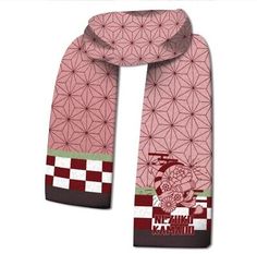 Kamado Tanjirou, Anime Demon Slayer, Demon Slayer Kimetsu No Yaiba, Pink Scarves, Cosplay Props, Scarf Gift, Warm Scarf, Kimetsu No Yaiba, Anime Inspired