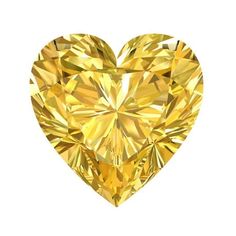 a heart shaped yellow diamond on a white background