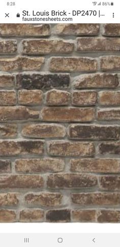 a brick wall is shown with the words st louis brick