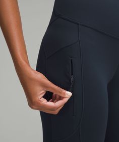 100% Pure Freedom. This Version Of Our Fast And Free Tights Features Reflective Details And A Mesh Side Pocket For Storing Safety Lights On Early Morning And Late Night Runs. Designed For Running. Intended To Sit Above Ankle. Back Zippered Pocket. One Zippered And One Mesh Pocket On The Legs. Continuous Drawcord Is Easy To Cinch, Wont Get Lost In The Wash, And Helps Keep Your Leggings In Place So You Dont Have To Pull Them Mid-Run. Reflective Details. | Fast and Free High-Rise Tight 25" 3 Pocket Running Gear For Women, Lounge Outfits, Zipper Leggings, Safety Lights, Fitness Gear, Closet Inspiration, Running Gear, Back Women, High Rise Leggings