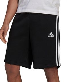 Men Essentials, Mens Fleece Shorts, Adidas Design, Adidas Three Stripes, Adidas Shorts, Athleisure Fashion, Fleece Shorts, Active Wear Shorts, Mens Fleece