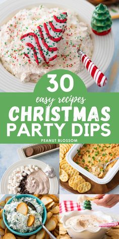 christmas party dips with text overlay