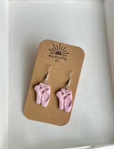 Handmade. Drop length approx 2 inches. Silicone backstops. Clay Dangle Earrings, Ballet Slippers, North Wales, Etsy Earrings Dangle, Clay Earrings, Wales, Jewelry Earrings Dangle, Dangle Drop Earrings, Polymer Clay