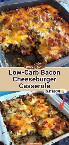 this low - carb bacon cheeseburger casserole is easy to make