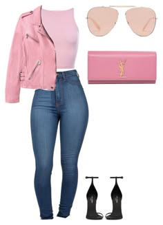 "Hotlinebling ☎️☎️📞📞" by amoney-1 ❤ liked on Polyvore featuring Yves Saint Laurent and Rebecca Taylor Pink And Jeans Outfit Casual, Outfits Ideas Women, Women Outfits Casual, Women Outfits Ideas, Fashion Women Outfits, Outfit Trends, Cute Swag Outfits, Looks Chic, Weekend Vibes