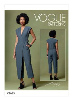 Jumpsuit Patterns, Pola Jumpsuit, Diy Fashion No Sew, Sew Your Own Clothes, Advanced Sewing, Wrap Jumpsuit