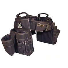 four pieces of tool bags are stacked on top of each other, with one bag in the middle