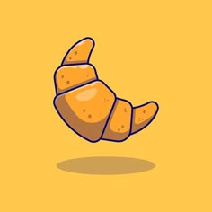 an orange piece of bread flying through the air