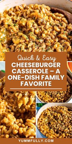 cheeseburger casserole - a one dish family favorite