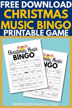 christmas music game with free printables for kids to play on the phone or tablet