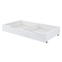 two white trays sitting on top of each other