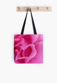 Soft polyester canvas shopping bag with edge-to-edge print on both sides. Fully lined for extra strength. Three sizes to choose from. Pink Tote Bag, Pink Tote Bags, Pink Tote, Canvas Shopping Bag, Print Tote, Medium Bags, Printed Tote Bags, Tote Bag Design, Cotton Totes