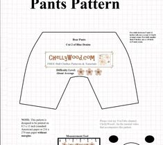 the pattern for this pants is very easy to make