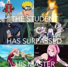 anime memes with the caption that reads,'the student has surprised his master doesn '