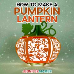 a paper pumpkin with the words how to make a pumpkin lantern on it's side