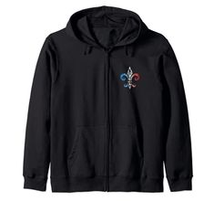 Lily, fleur de lys, fleur de lis, heraldry, France, symbol Zip Hoodie Fleur de Lys by yuma