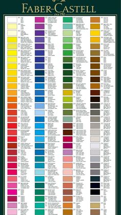 the color chart for faber castle