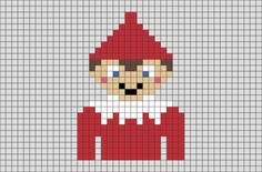 a pixellated image of a person wearing a red outfit