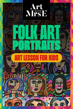 Various images depicting women in history created with the folk art portrait painting method from this elementary art lesson. Art Syllabus, Heather Galler, Self Portrait Art, Art History Lessons, Fall Art Projects, Portraits Art, Women's History Month, Art Resources, Art Lessons For Kids