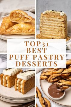 Top 31 Puff Pastry Desserts Flaky Pastry Recipe, Sweet Puff Pastry Recipes, Puff Pastry Recipes Dinner, Puff Pastry Ingredients, Puff Pastry Cake, Puff Pastry Snacks, Sweet Puff Pastry, Easy Puff Pastry Recipe, Puff Pastry Recipes Dessert