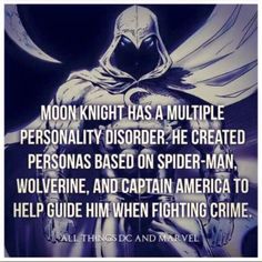 Marvel Moon Knight, Dc Comics Wallpaper, Multiple Personality, Dc Comics Superheroes, Man Thing Marvel