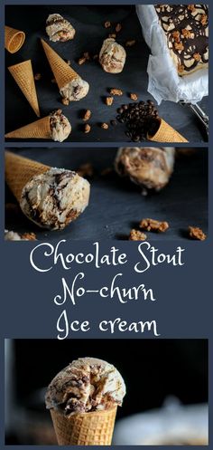 Chocolate Coffee Stout No Churn Ice Cream with Fudge Ripple and Bourbon Roasted Pecans! dessert, frozen, recipe, beer, coffee: Pecans Desserts, Freezer Treats, Beer Ice Cream, Fresh Recipe, Churn Ice Cream, Pecan Desserts, Sorbet Ice Cream, Chocolate Pictures, Summertime Recipes