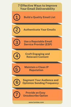 Improving email deliverability is crucial to ensure your email reach your audience's inbox rather than landing in spam or being blocked. Here are 7 effective strategies. #emailmarketing #emailmarketingstrategies #emailmarketingtips Small Business Marketing, Email Marketing, Business Marketing