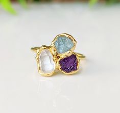 ✨ Current processing time is 4 weeks ✨     Give the gift of Love and appreciation this Mother's Day with a unique Custom Mother's ring. Our personalized family birthstone ring is a heartfelt and timeless reminder of the love and connection that binds us all. Uniquely handcrafted with raw gemstones that represent each family member's birthstone, this unique Gemstone ring will be a unique way to celebrate the bond within your family - and with its sentimental value and customizable options, your F Unique Mothers Rings, Family Birthstone Ring, Mother's Ring, Family Birthstone Necklace, Raw Citrine, Raw Gemstone Ring, Family Rings, Unique Mothers Day Gifts, Mother Rings